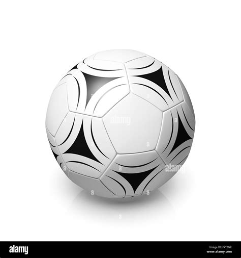 A Black And White Football 3d Render On A White Background Stock Photo