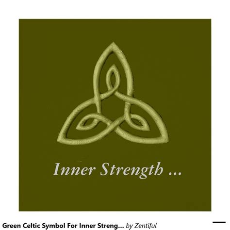 Green Celtic Symbol For Inner Strength Poster Celtic Tattoos Celtic