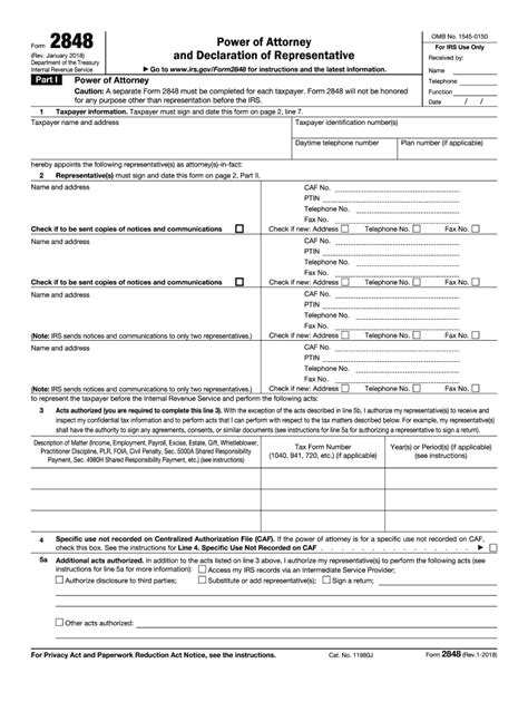 2018 Form Irs 2848 Fill Online Printable Fillable Blank Pdffiller
