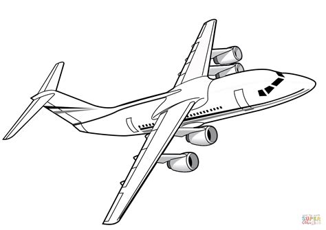 British Aerospace 146 Airliner Coloring Page Free Printable Coloring