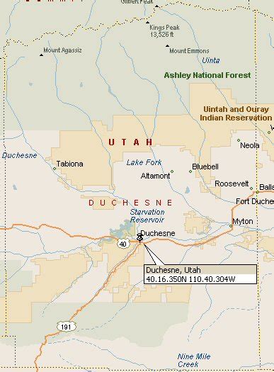 Duchesne Utah Map 2