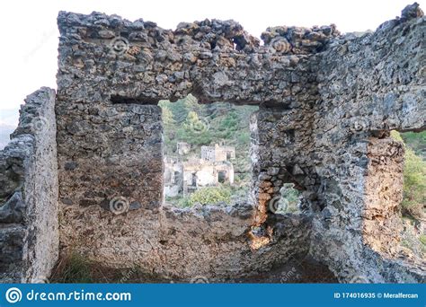 Old Stone House In Turkey Kayakoy Mugla Stock Image Image Of