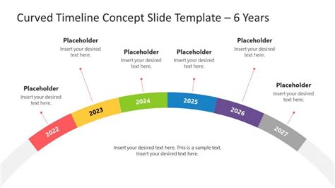 7 Steps Curved Timeline Concept Powerpoint Slidemodel