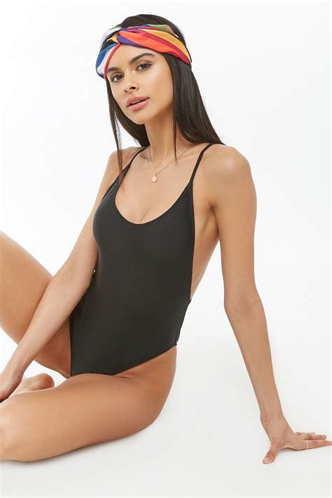 Cross Back One Piece Swimsuit Forever 21 Women Swimsuits Swimsuits