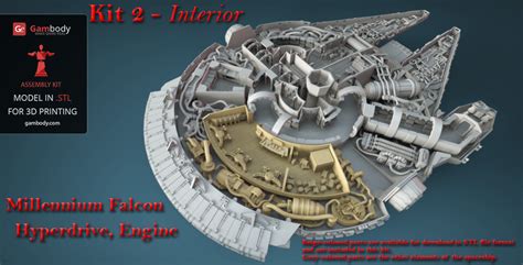 Millennium Falcon Interior For 3d Print Kit 2 By Gambody On Deviantart