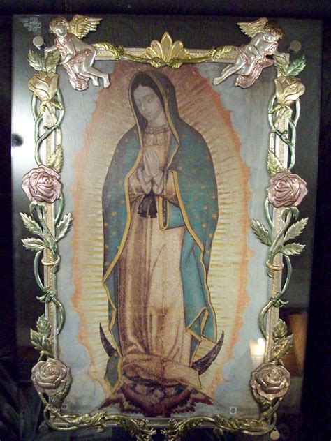 Vigen De Guadalupe Metal Embossing Visionary Insp Frame Painting