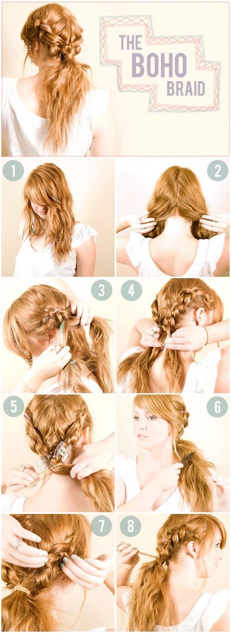 All this and not having to brush the hair out of your face every few minutes—can you imagine? Pretty Boho Style Braids Tutorials - Pretty Designs