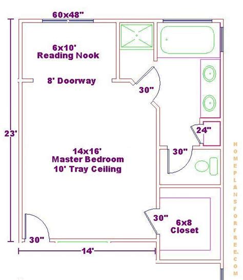 Click on the bedroom floor plan and the bedroom interior design photos above to discover for yourself how awesome this master bedroom this large master suite addition was factored with the extension of baseboard heating from your current heating system. 14x16 Master Bedroom Floor Plan with Bath and Walk In ...