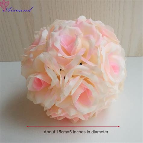 4pcs 6artificial Silk Flower Balls For Wedding Decoration Wedding