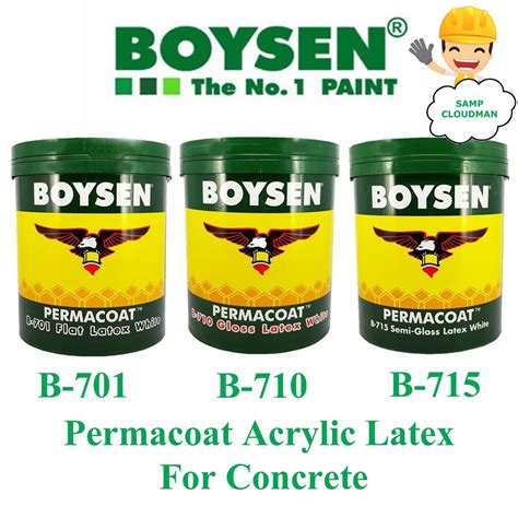 Boysen Permacoat Latex White Acrylic Paint Gallon Size 4 Liters Semi