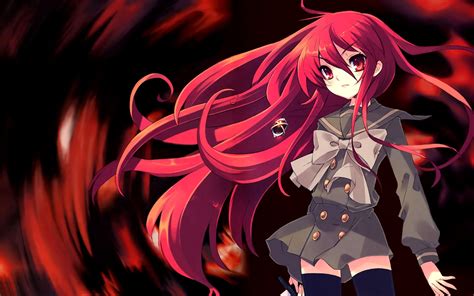 Wallpaper Anime Brunette Red Black Hair Fire Sword Art Girl Ready Screenshot