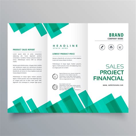 elegant geometric business brochure vector design template - Download