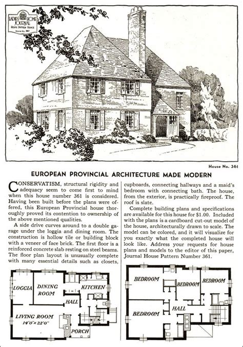 1935 Ladies Home Journal Plans No 361 Vintage Architecture