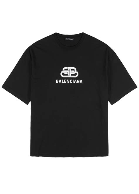 Balenciaga Black Logo Cotton T Shirt Harvey Nichols