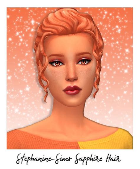 Stephanine Sims Sapphire Hair In Noodles Sorbet Remix Sims Hair