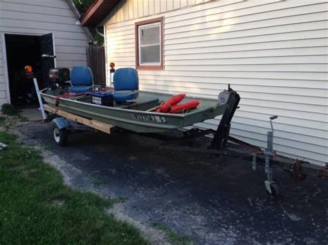 14 Ft Jon Boat With Trailer And Accessories For Sale In Bloomington