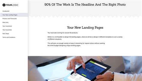 This Free Landing Page Design Proposal Template Won 36m Of Business
