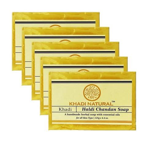 Khadi Natural Haldi Chandan Bathing Herbal Soap For Anti Bacterial