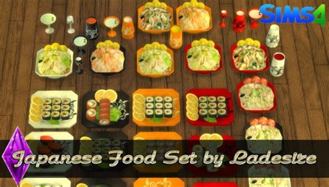 Japanese Food Set At Ladesire Sims 4 Updates