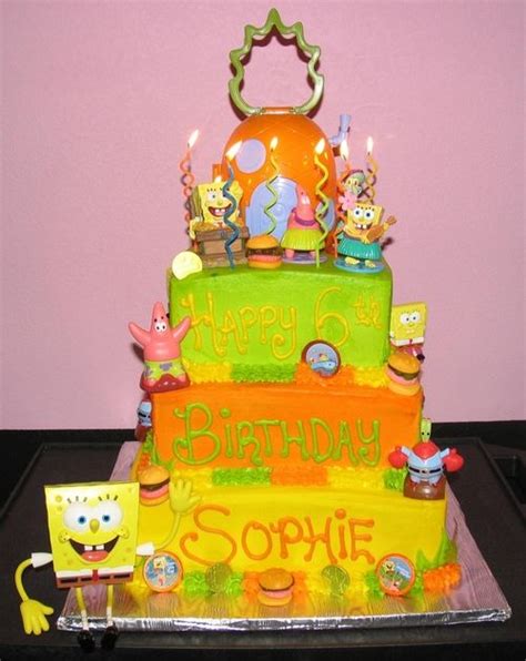 Custom Designed Spongebob Squarepants Cake For My Daughters 6th
