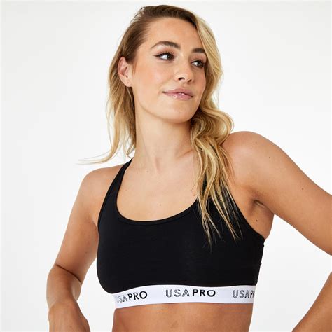 Usa Pro Branded Racer Back Bra 2 Pack Unlined Bralettes