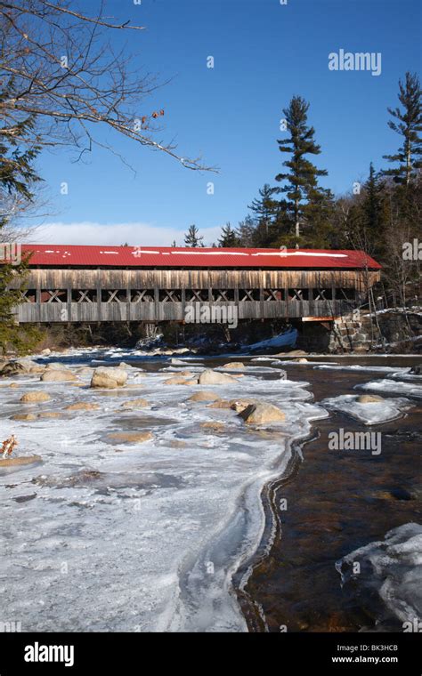 Albany Covered Bridge On Dugway Road In Albany New Hampshire Usa This