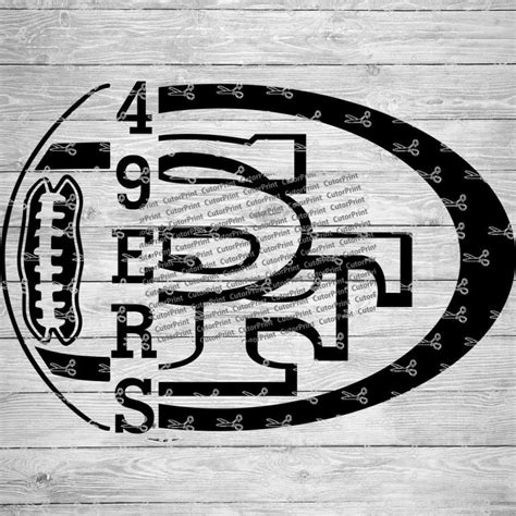 49ers Football Svgeps And Png Files Digital Download Files For Cricut