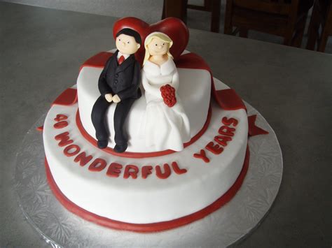 40th Wedding Anniversary Cake Ruby Wedding Anniversary Cake
