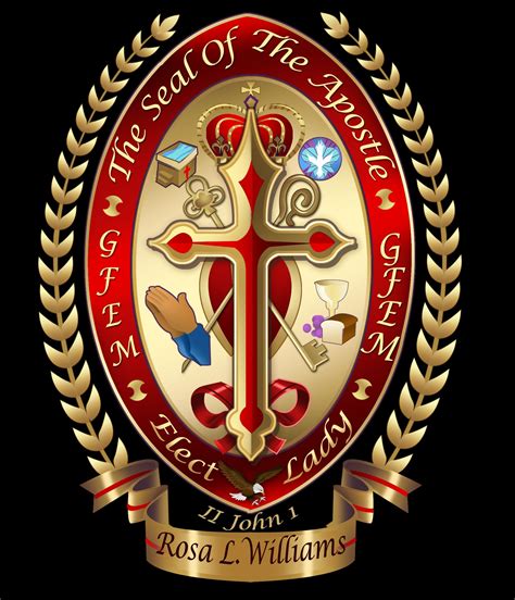 Apostle Seal Design For Apostle Rosa L Williams With Images Church