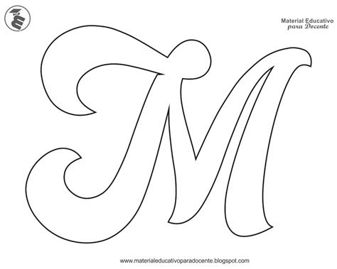 Big Printable Abc Letters M Moldes De Letras Cursiva Letra M Moldes