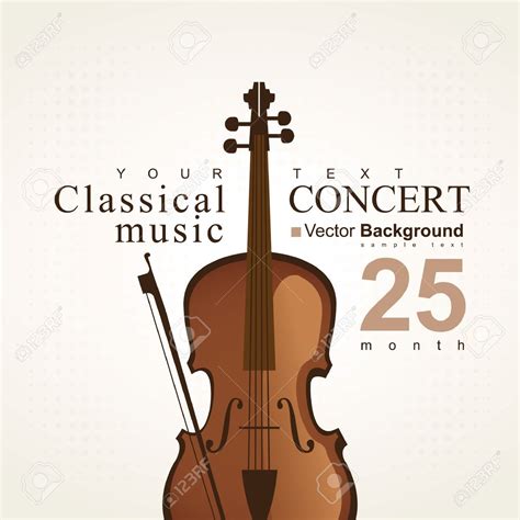 Poster For A Concert Of Classical Music With Violin Classical Music