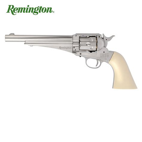 Remington Co2 Revolver 1875 Vollmetall Nickel Elfenbein Optik 45 M