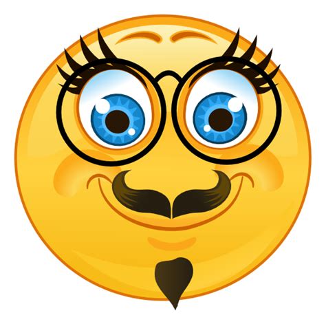 Crazy Silly Facial Hair Emoji Sticker