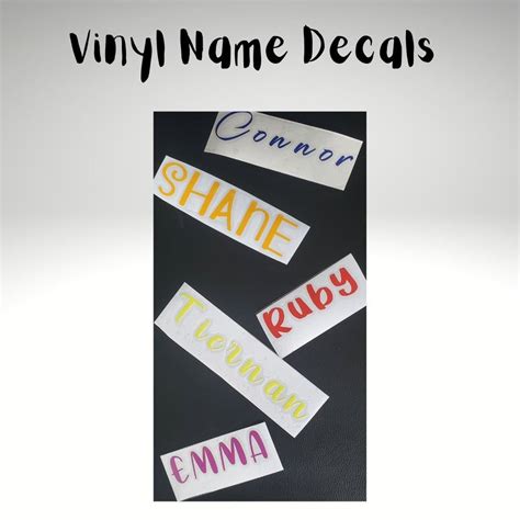 Vinyl Name Decal Custom Vinyl Lettering Personalized Vinyl Etsy