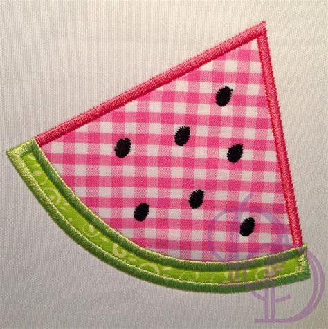 Watermelon Triangle Slice Applique Embroidery Design Instant Etsy