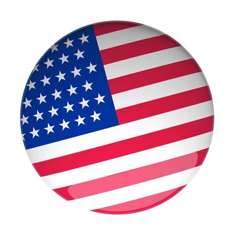 Representación 3d De Una Insignia Con La Bandera De Estados Unidos