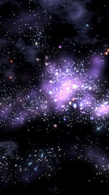 Sparkling Purple And Blue Stars With Black Sky Background 4k Hd Galaxy