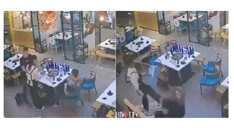 Waitress Knocks Out Aggressive Customers In Amazing Fight Watch