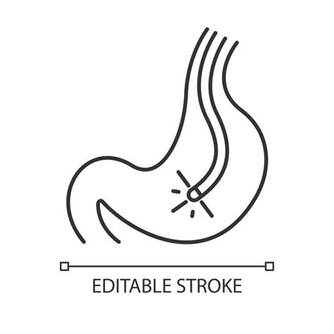 Endoscopy Linear Icon Gastroscopy Process Medical Nonsurgical