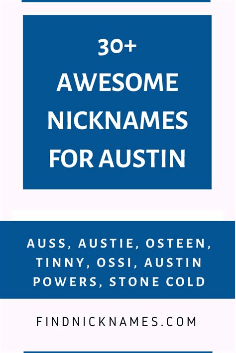30 Awesome Nicknames For Austin — Find Nicknames