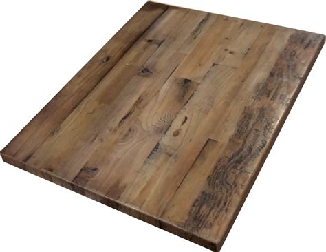 Reclaimed Wood Straight Plank Table Tops - Economy