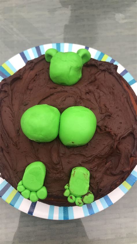Homemade Shrek In His Swamp Cake Food