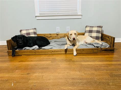 Extra Large Dog Bed Frame Wooden Dog Bed For Two Dogs Etsy