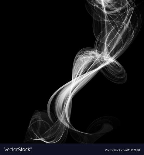 Abstract Smoke Isolated On Black Royalty Free Vector Image