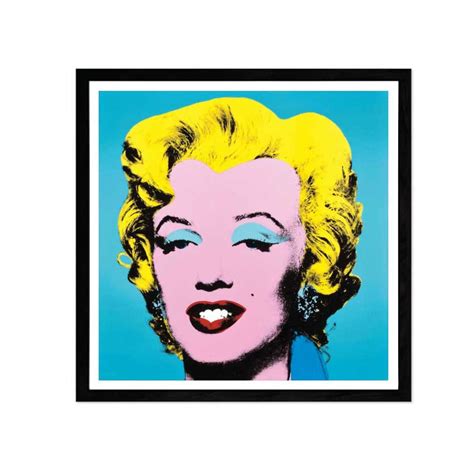 Andy Warhol Marilyn Monroe Print Light Blue Marilyn Monroe Poster