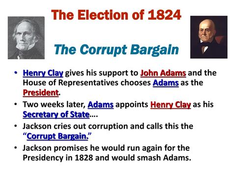 Ppt The Election Of 1824 John Quincy Adams And Jacksons Election