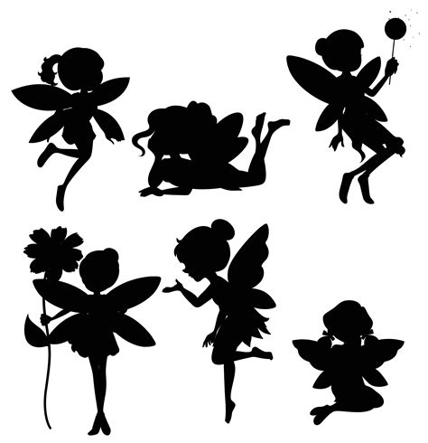 Fairy Silhouette Vector Art Icons And Graphics For Free Download