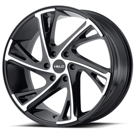 Helo Wheels He903 Gloss Black Machined Rim Performance Plus Tire
