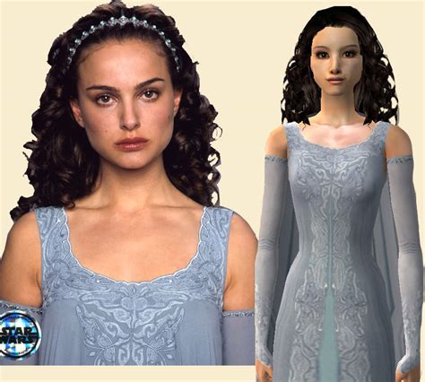 Mod The Sims The Aqua Georgette Gown For Padmé Ep Iii For Amy