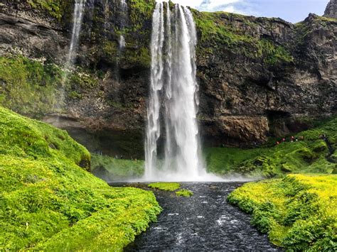 Seljalandsfoss And Gljufrabui Waterfall In South Iceland